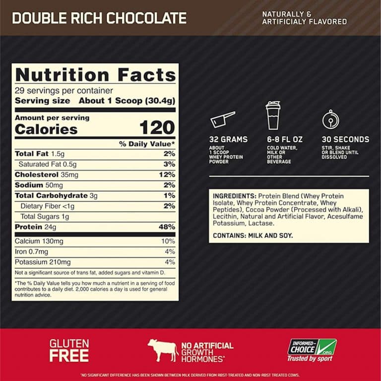 Optimum Nutrition Whey Protein Label Optimum Nutrition Whey Protein Label