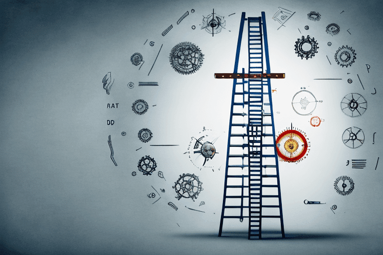 A ladder reaching towards the sky A ladder reaching towards the sky