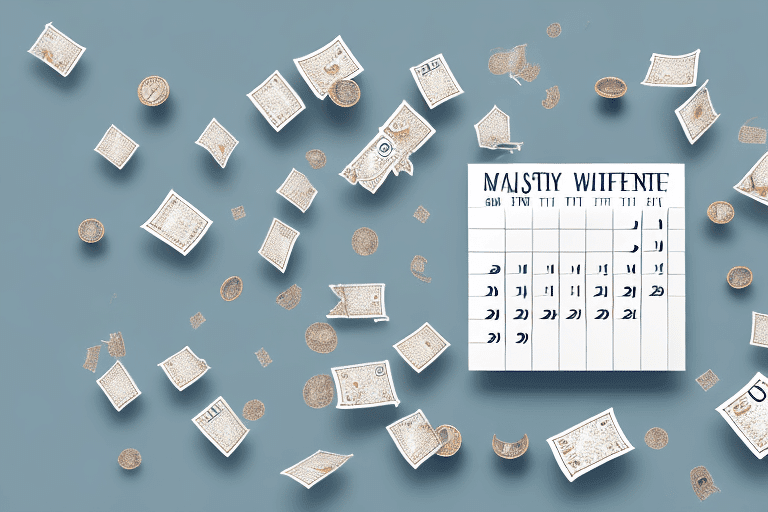 A piggy bank on a calendar A piggy bank on a calendar