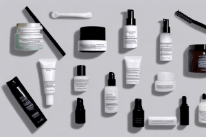 A variety of skincare products like facial cleansers A variety of skincare products like facial cleansers