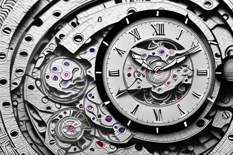 A transition from a vintage mechanical watch with intricate gears and details on one side